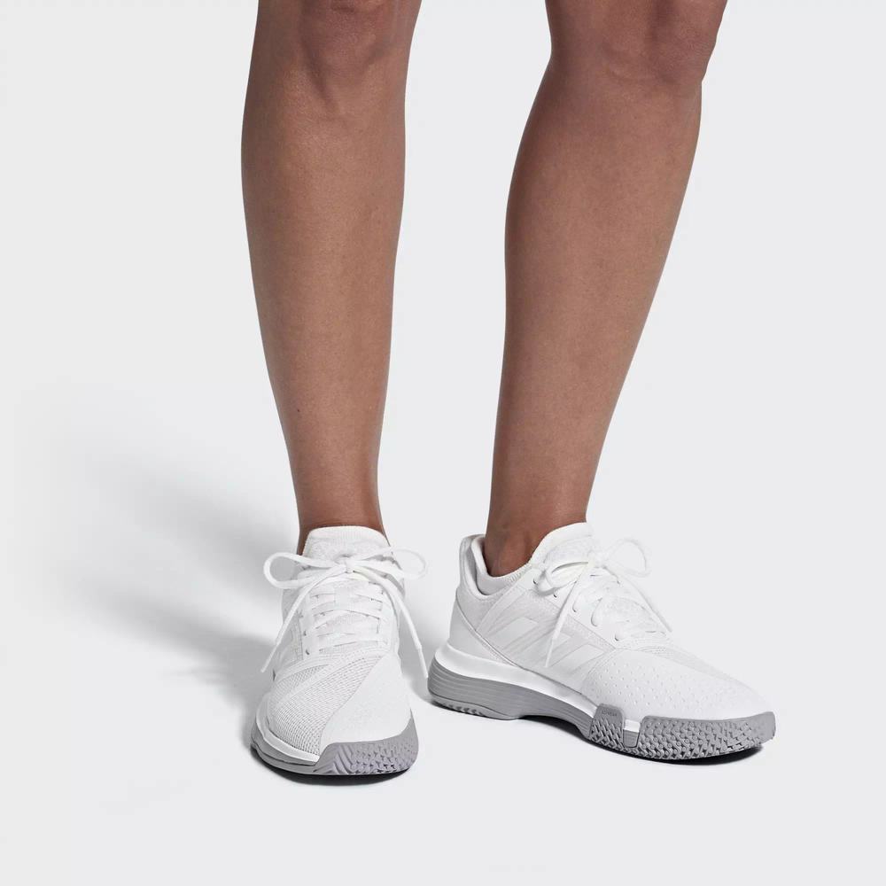 Adidas CourtJam Bounce Zapatillas De Tenis Blancos Para Mujer (MX-94091)